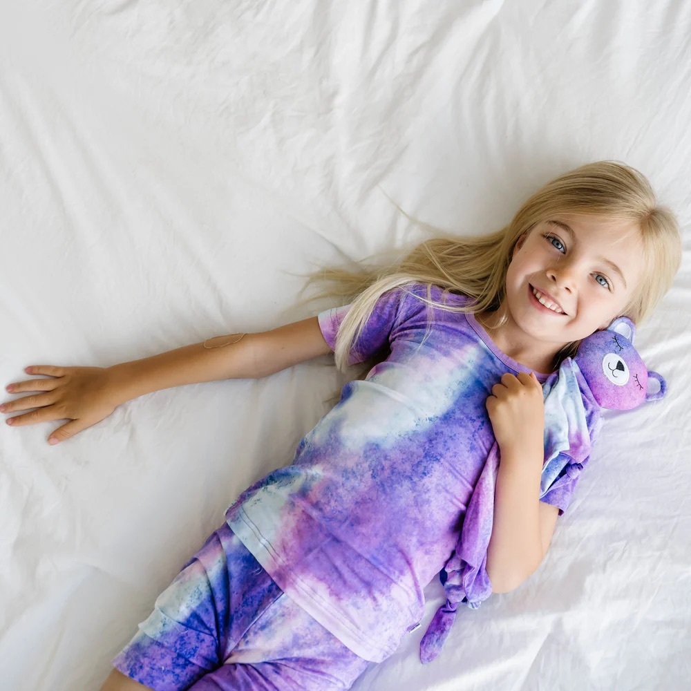 Little Sleepies Purple Watercolor 2-Piece Short Set - 2T